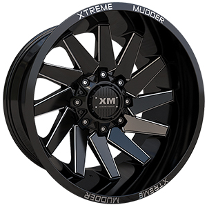 Xtreme Mudder XM344 Gloss Black Milled