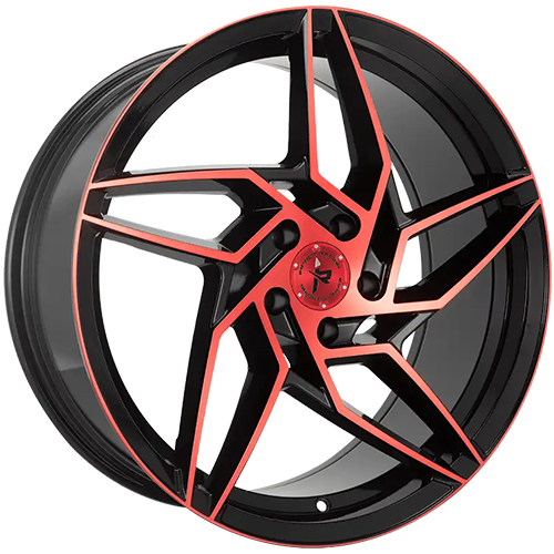 Impact 605 Gloss Black W/ Red Machined Face