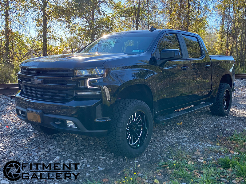 2021 Chevrolet Silverado Rst Axe Offroad Hades 20x10  19 Offset Nitto Recon Grappler At 33x12 50r20 3 5 Inch Rough Country Suspension Lift 