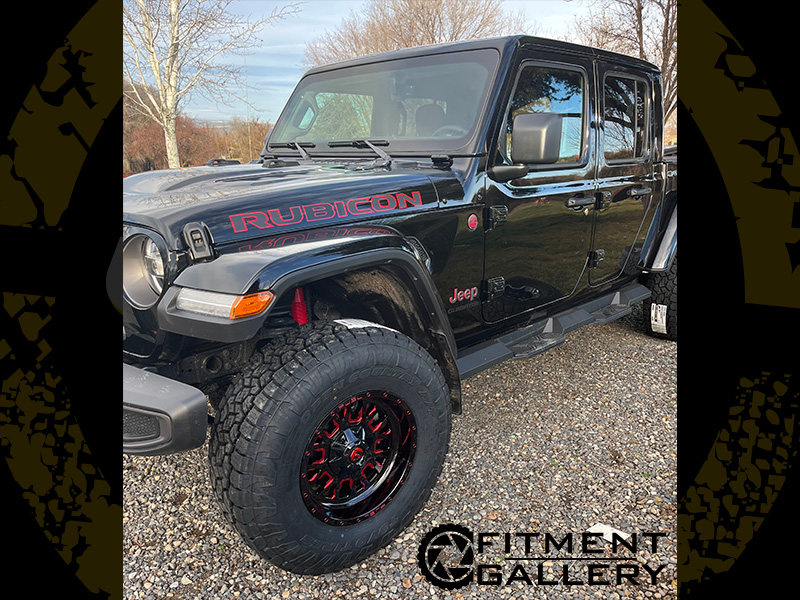 2021 Jeep Gladiator Rubicon Fuel Offroad Stroke 17x9 Toyo Open Country At3 17x9 1 5in Rancho Leveling Kit 