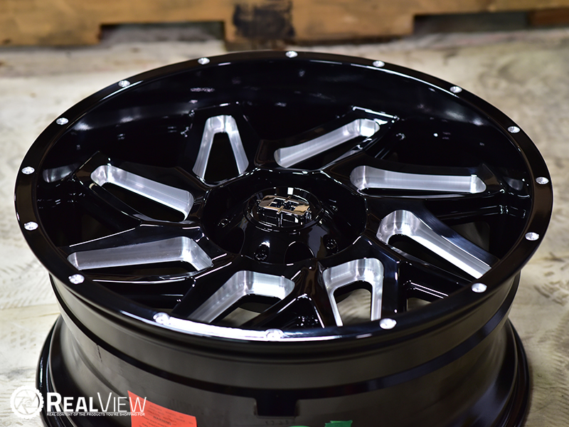 Vision 361 Spyder 20x9 12 Gloss Black Milled Spoked Wheels Rims 
