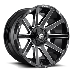 Fuel Offroad Contra D615 Gloss Black W/ Milled Spokes 20x9 +20
