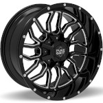 Pure Grit Offroad PG103 Ambition Gloss Black Milled 20x12 -44
