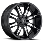 Vision Offroad Manic 423 Black Machined Face 18x9 +12