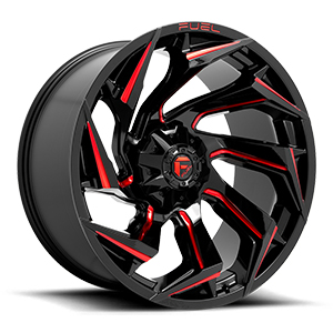 Fuel Offroad D755 Reaction Gloss Black Red Milled