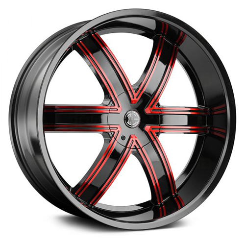2Crave No.44 Gloss Black W/ Red Machined Face Photo