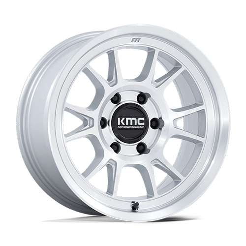 KMC KM729 Range Gloss Silver W/ Machined Face