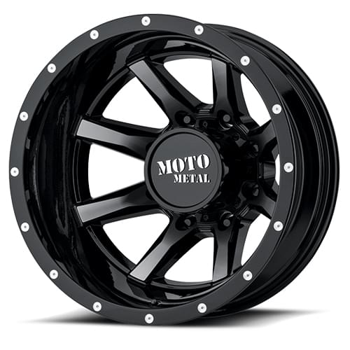 Moto Metal MO995 Gloss Black W/ Machined Face Rear Photo