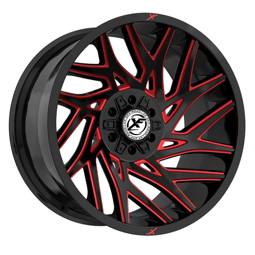 XF Offroad XF-229 Gloss Black W/ Red Milled Accents Photo